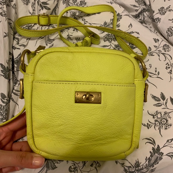 J. Crew Handbags - Neon Yellow J.Crew Crossbody Bag